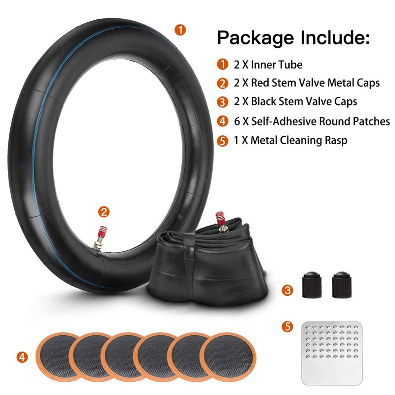 GREHUA 2.75 3.00-12 80/100-12 inch Rear Inner Tube for SSR 110cc 125cc 90cc KLX110 PW80 TTR90 TTR110 XR50 XR70 CRF50 CRF70 CRF110 Suzuki DRZ110 Coolster QG-214 Apollo RFZ Pit Dirt Off Road Bike Parts - Image 2